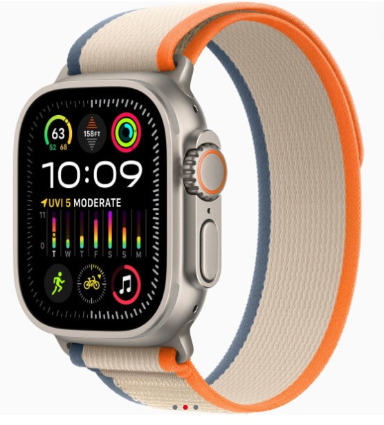Apple Watch Ultra 2 - 49mm - Cellular - Trail Loop - M/L - Orange/Beige